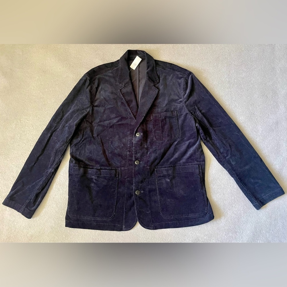 GAP Corduroy Blazer Navy Blue XL Men’s Jacket Unlined NWT Casual Classic